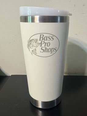 20 oz. Bass Pro Shops Cream and Silver Insulated Tumbler
